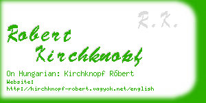 robert kirchknopf business card