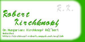 robert kirchknopf business card